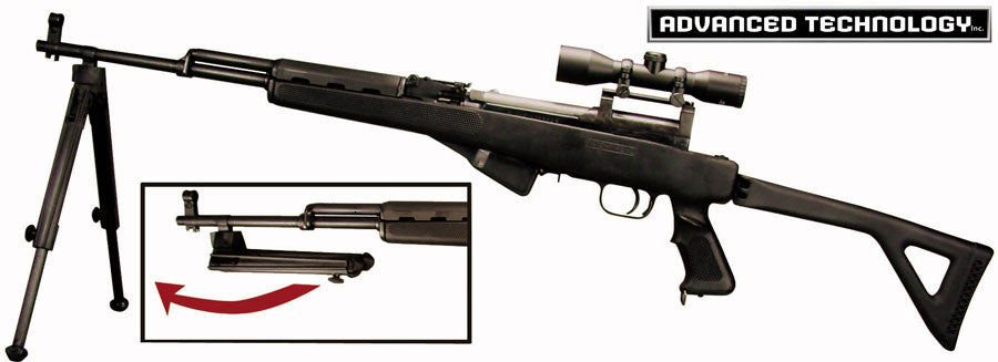 Advanced Technology Black Nylon Featherweight Bipod for SKS Rifles