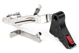 ZEV Pro Small Flat Face Trigger Bar Kit Black and Red