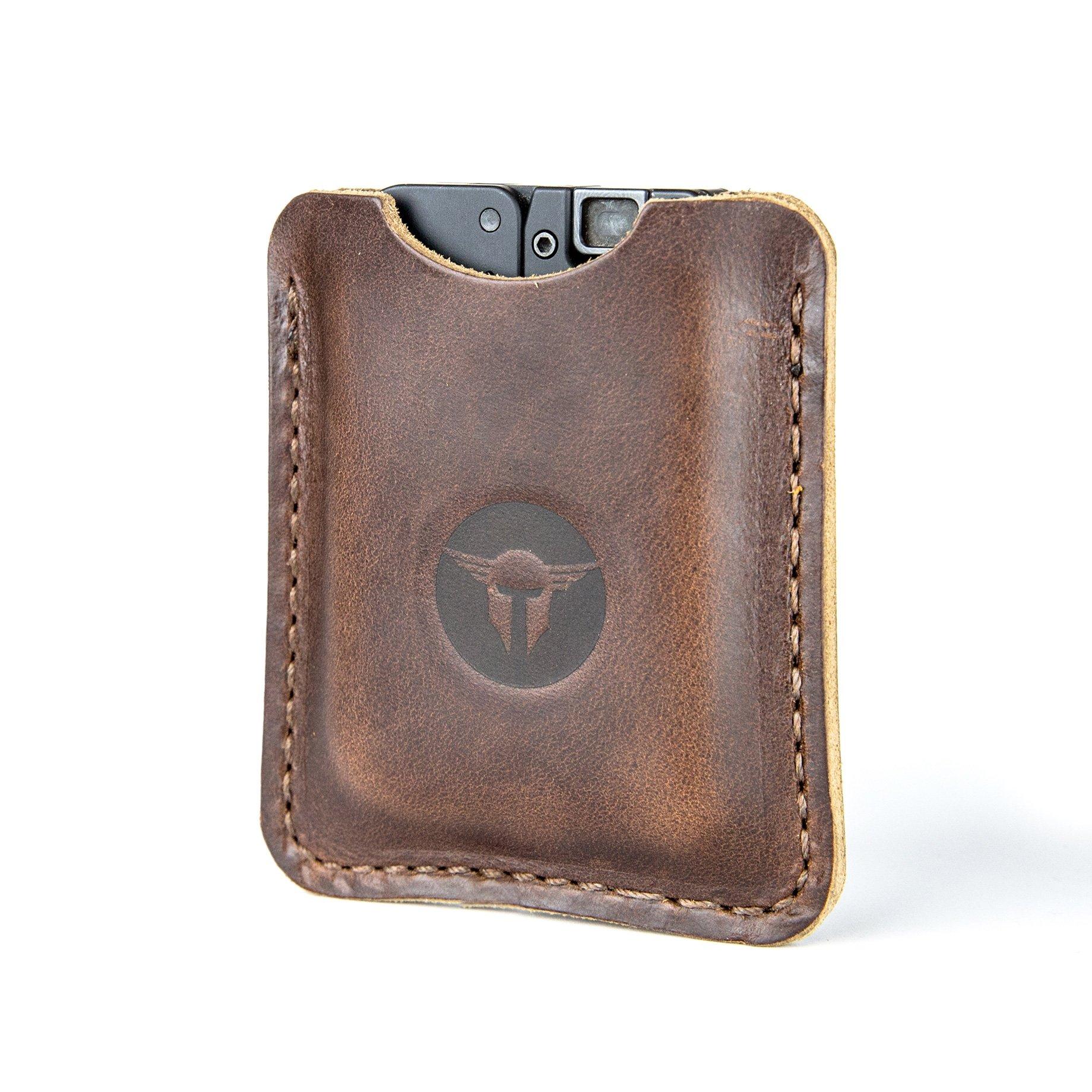 Life Card Leather Sleeve in Dark Brown for Trailblazer Firearm