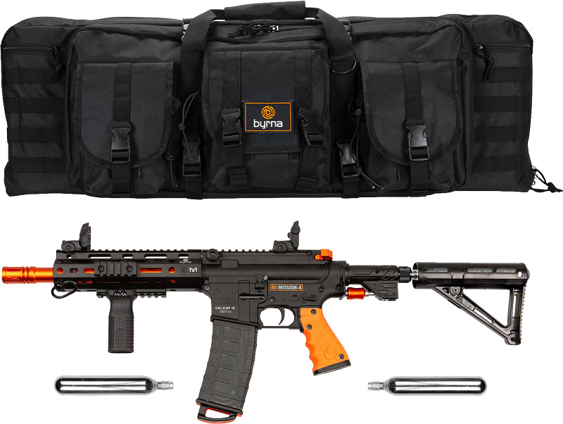 Byrna Mission 4 Launcher Black/Org with Two 88gr CO2 Cartridges