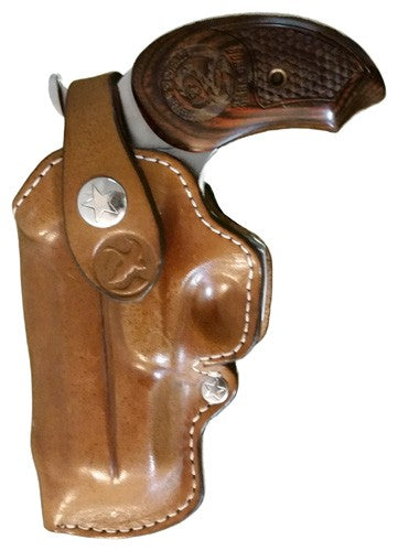 Bond Arms LH Tan Leather Belt Loop Derringer Holster 4.25" Barrel