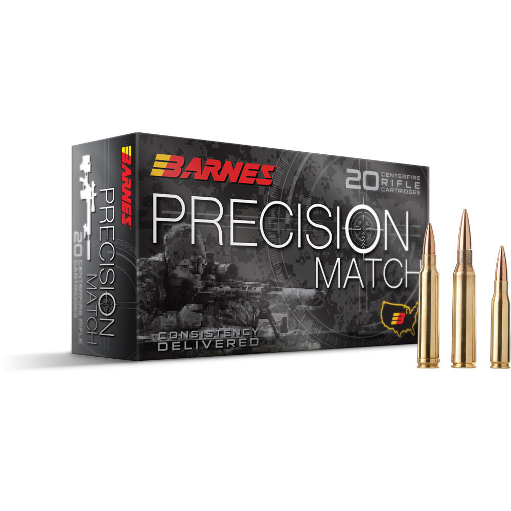 Barnes Precision Match .223 Remington 77 grain Match Burner Open Tip Match Boat-Tail ammunition