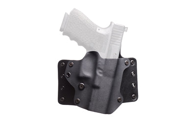 BlackPoint Tactical 100079 Leather Wing OWB Holster, Glock 19/23/32, Right Hand, Black, 1.75" Metal Belt Loops