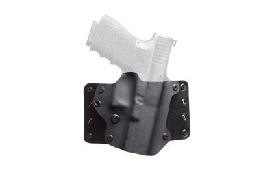BlackPoint Tactical 100080 Leather Wing OWB Holster, Glock 17/22/31, Right Hand, Black, 1.75" Metal Belt Loops