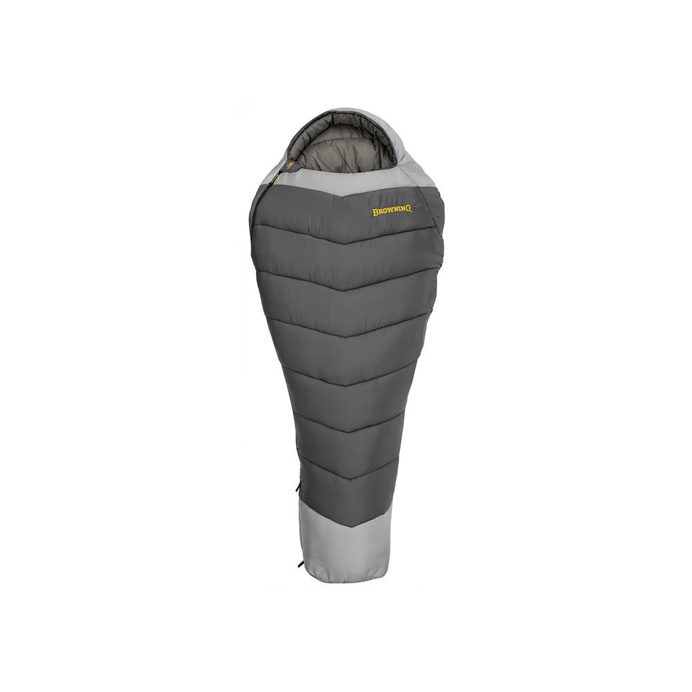 Browning Denali Charcoal Grey -30 Degree Mummy Sleeping Bag with Stuff Sack