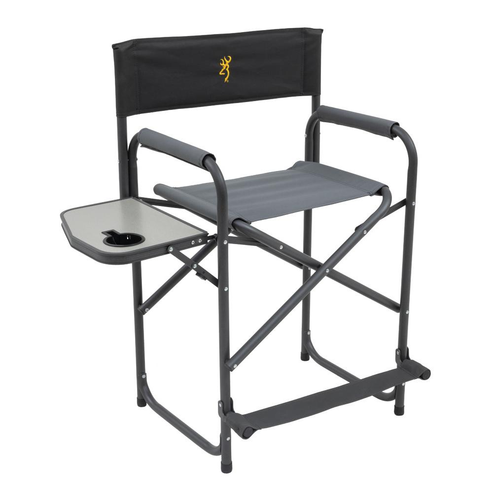 Alps Browning XT Plus Directors Camp Chair Charcoal/Grey with Folding Side Table