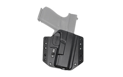 Glock 19/19X/23/32/45 OWB Holster by Bravo Concealment BCA, Right Hand, Black Polymer, 1.5" Belt Loops