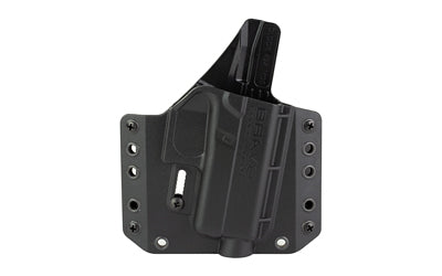 Bravo Concealment BCA OWB Concealment Holster with 1.5" Belt Loops for Glock 43/43X/43X MOS, RH, Black