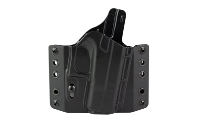 Bravo Concealment OWB Polymer Holster, Fits Glock 42, Right Hand, Matte Black, Adjustable Retention