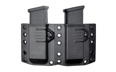 Bravo Concealment Large Double OWB Magazine Pouch with Retention Adjustment, Black BC60-2003
