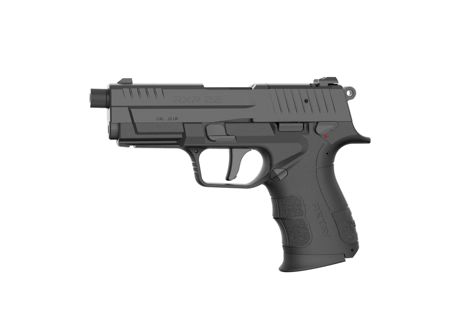 Retay USA RXP22BSG13TH RXP 22 LR 13+1 4" Threaded Barrel, Gray Cerakote Optic Ready/Serrated Slide, Black Cerakote Polymer Frame w/Accessory Rail, RMSc/RMR Footprint