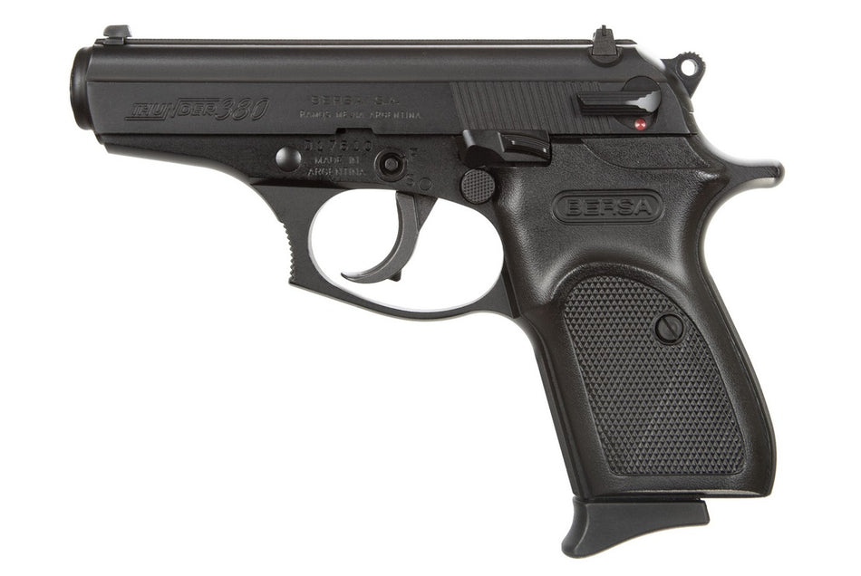 Bersa T380M8 Thunder Micro-Compact Frame 380 ACP 8+1, 3.50" Black Steel Barrel, Matte Black Serrated Steel Slide & Aluminum Frame