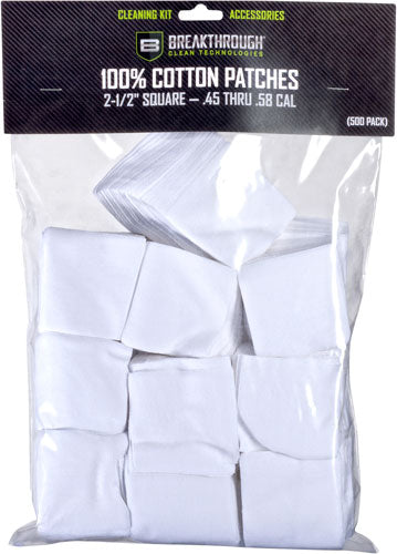 Breakthrough .45-.58 Caliber 2.5-Inch Square Cleaning Patches 50PK