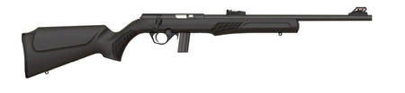 Rossi RB22L1811 RB22 Full Size 22 LR 10+1, 18" Matte Black Button Rifled Free Floating Steel Barrel, Matte Black Stainless Steel Receiver, Black Monte Carlo Stock, Right Hand