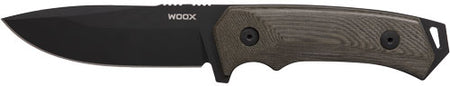 WOOX Rock 62 4.25" Fixed Blade Knife with Black Micarta Handle