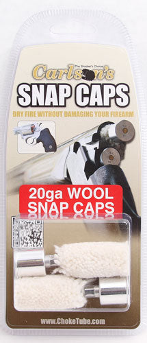Carlson's 20 Gauge Aluminum Wool Snap Caps 2 Pack Firing Pin Safety