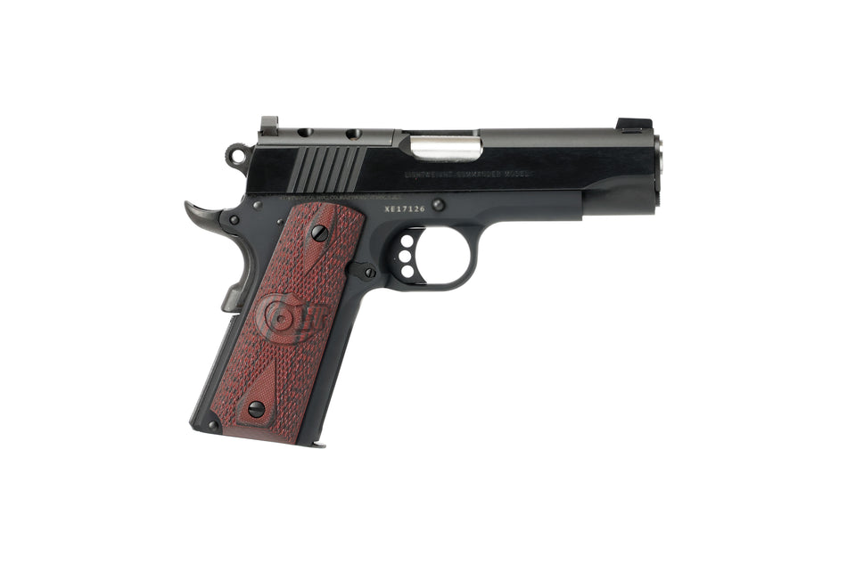 Colt Mfg O4840XE-OR 1911 Lightweight Commander 45 ACP 8+1 4.25" Stainless Barrel, Matte Black Carbon Steel Optic Ready/Serrated Slide, Matte Black Anodized Aluminum Frame w/Beavertail, Black Cherry G1