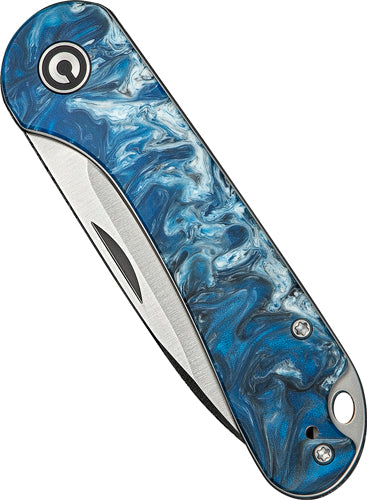 CIVIVI Elementum 2.9" Satin Blade Blue Ocean Handle Slip Joint Knife