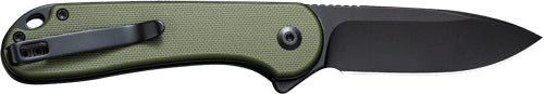 CIVIVI Elementum II 2.96" OD Green G10 Handle Folder Black Finish Clam Pack