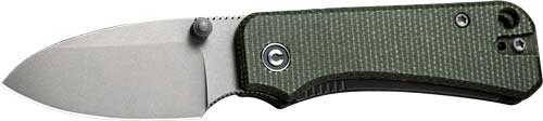 CIVIVI Baby Banter 2.34" Green Micarta Handle Gray Stonewash Linerlock Knife