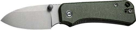 CIVIVI Baby Banter 2.34" Green Micarta Handle Gray Stonewash Linerlock Knife