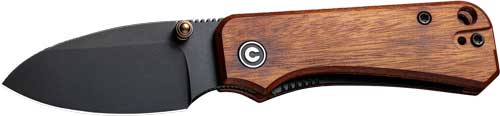 CIVIVI Baby Banter 2.34" Wood Handle Black Stonewash Linerlock Folding Knife