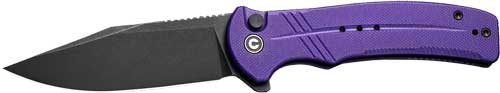 CIVIVI Cogent 3.47" Purple G10 Handle Black Stonewash Button Lock Knife