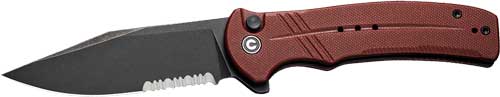 CIVIVI Cogent 3.47" Burgundy G10 Handle Black Stonewash Button Lock Knife