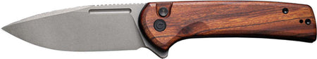 CIVIVI Conspirator 3.48" Gray Stonewash Folding Knife Cuibourtia Wood Handle
