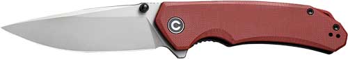 CIVIVI Brazen 3.46" Burgundy G10 Handle Stonewash Flipper Folding Knife