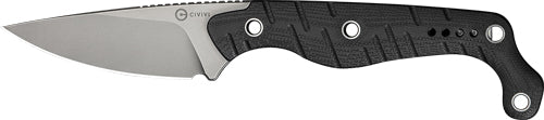 CIVIVI Sokn Black G-10 Handle Stonewash Fixed Blade Knife with Sheath