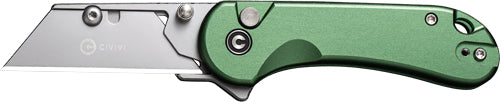CIVIVI Elementum Green Handle 2.26" Utility Folding Knife with 3 Blades