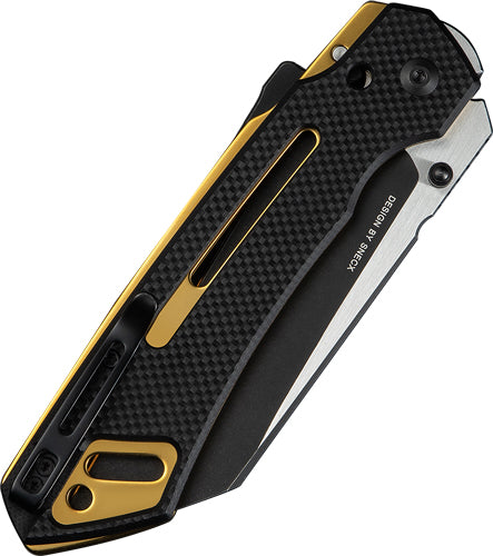 CIVIVI Buster FG 4.2" Black Coarse G10 Handle Satin Flat Grind Folding Knife