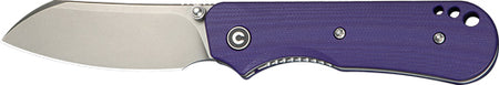 CIVIVI Crabby 2.7" Liner Lock Folding Knife Purple G-10 Handle Stonewash Blade