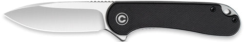 CIVIVI Elementum 2.96" Satin D2 Folding Knife Black G-10 Handle Clam Pack