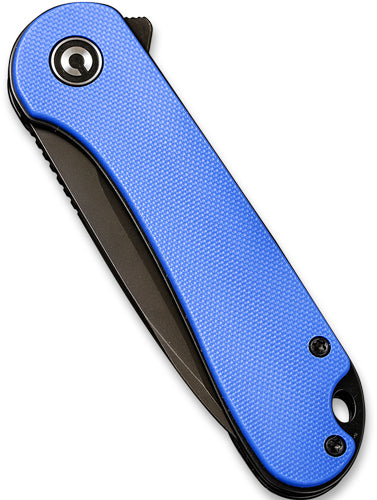 CIVIVI Elementum 3.47" Black Stonewash D2 Folding Knife Blue G-10 Handle