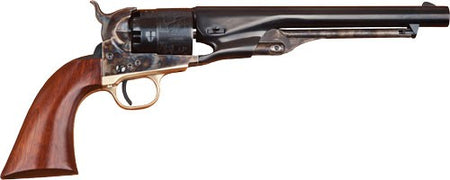 Cimarron 1860 Army .44 Cal Percussion Revolver 8" Case Hardened Steel Frame Blued Barrel Walnut 6 Shot