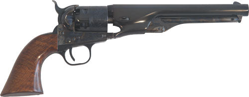 Cimarron 1861 Navy .36 Cal Percussion Revolver 7.5" Military Cut for Stock Case Hardened Walnut 6 Shot