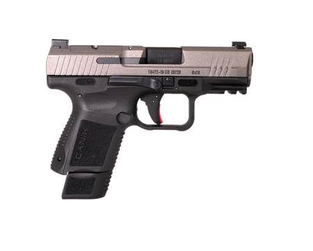Canik HG5610TN TP9 Elite Subcompact 9mm Luger 3.60" 15+1,12+1 Black Frame with with Optic Cut Tungsten Gray Cerakote Steel Slide, Interchangeable Backstrap Grip & Picatinny Rail