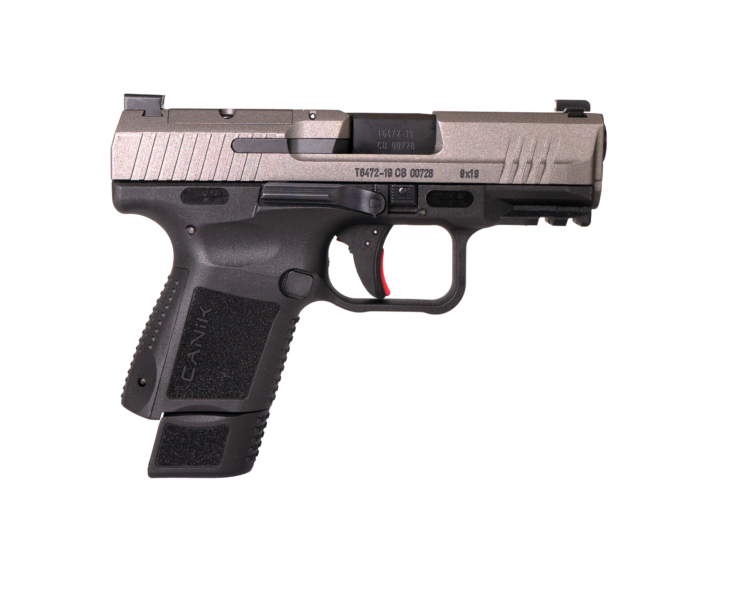 Canik HG5610TN TP9 Elite Subcompact 9mm Luger 3.60" 15+1,12+1 Black Frame with with Optic Cut Tungsten Gray Cerakote Steel Slide, Interchangeable Backstrap Grip & Picatinny Rail