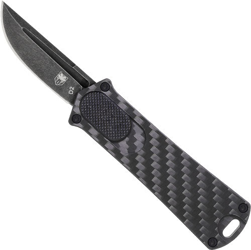 CobraTec 952 OTF California Compliant Black CF Handle 1.75" D2 Drop Point