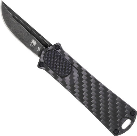 CobraTec 952 OTF California Compliant Black CF Handle 1.75" D2 Drop Point