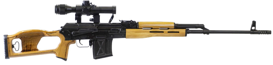 Century Arms RI035VN PSL w/Optic 7.62x54mmR 10+1 24.50" Black Steel Barrel & Receiver, Black Wood Skeletonized Stock
