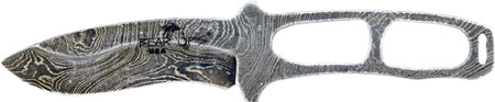 Bear Ops Neck Knife Damascus Combat Blade 2.78" Kydex Sheath Included