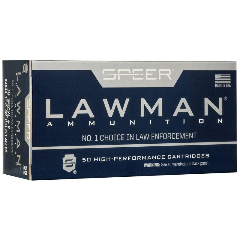 Speer Lawman .38 Special 125 grain Total Metal Jacket ammunition