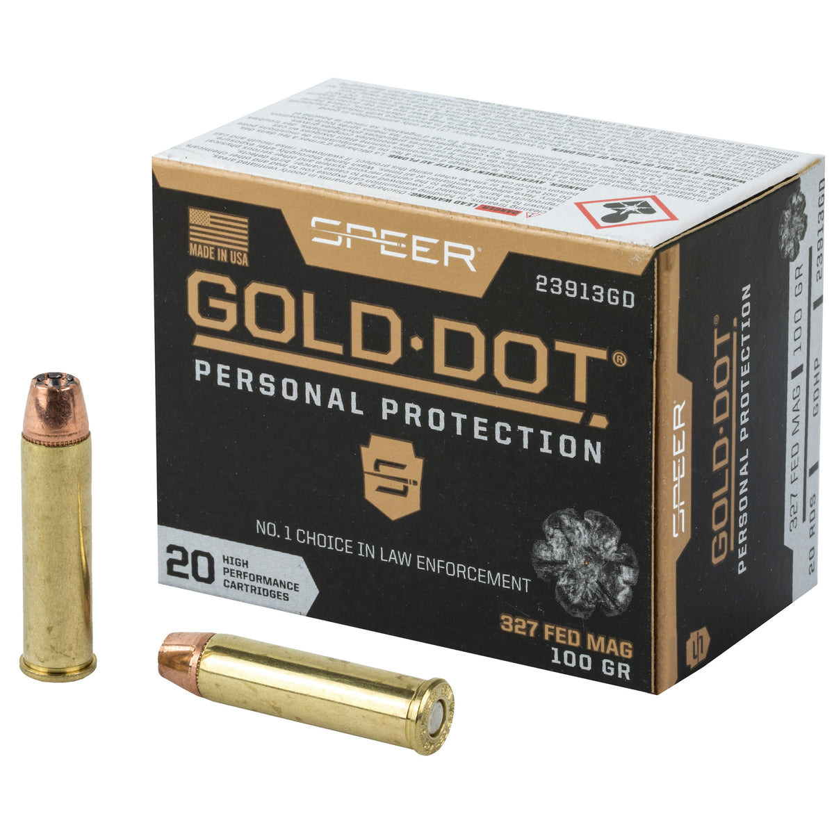 Speer Gold Dot Personal Protection Hollow Point 100 Grain .327 Federal Mag 1500 fps