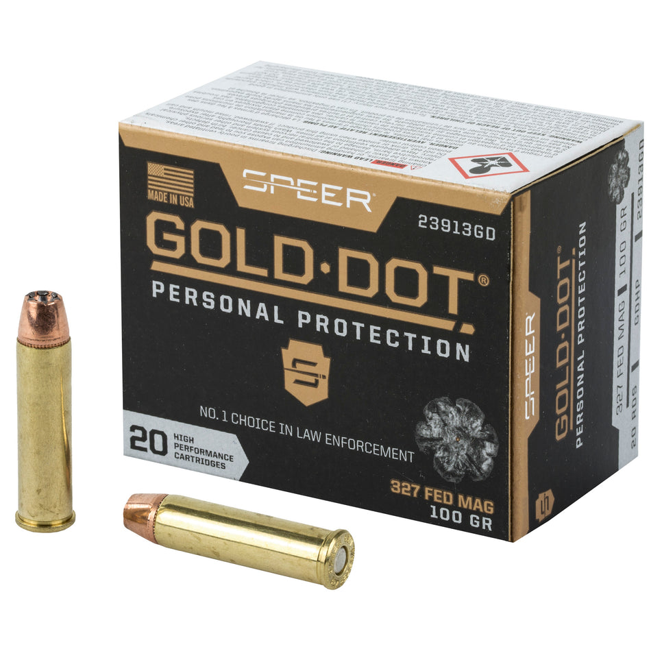 Speer Gold Dot Personal Protection Hollow Point 100 Grain .327 Federal Mag 1500 fps