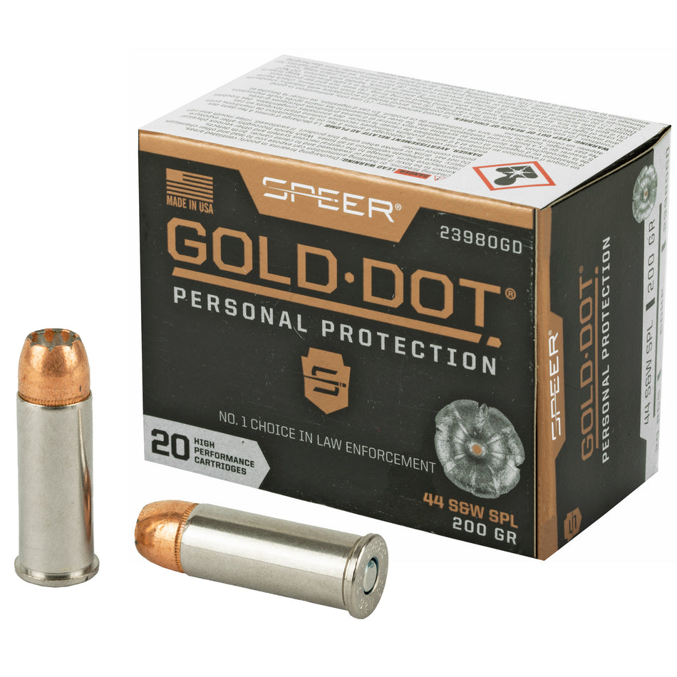 Speer Gold Dot Personal Protection .44 S&W Special 200 grain Hollow Point ammunition
