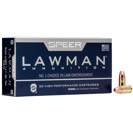 Speer Lawman 9mm Luger / Parabellum 147 grain Total Metal Jacket Round Nose ammunition