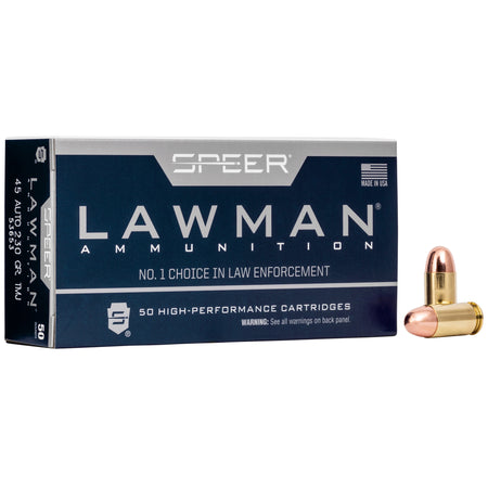 Speer Lawman Pistol Ammo 45 ACP 230 gr. TMJ 50 rd.